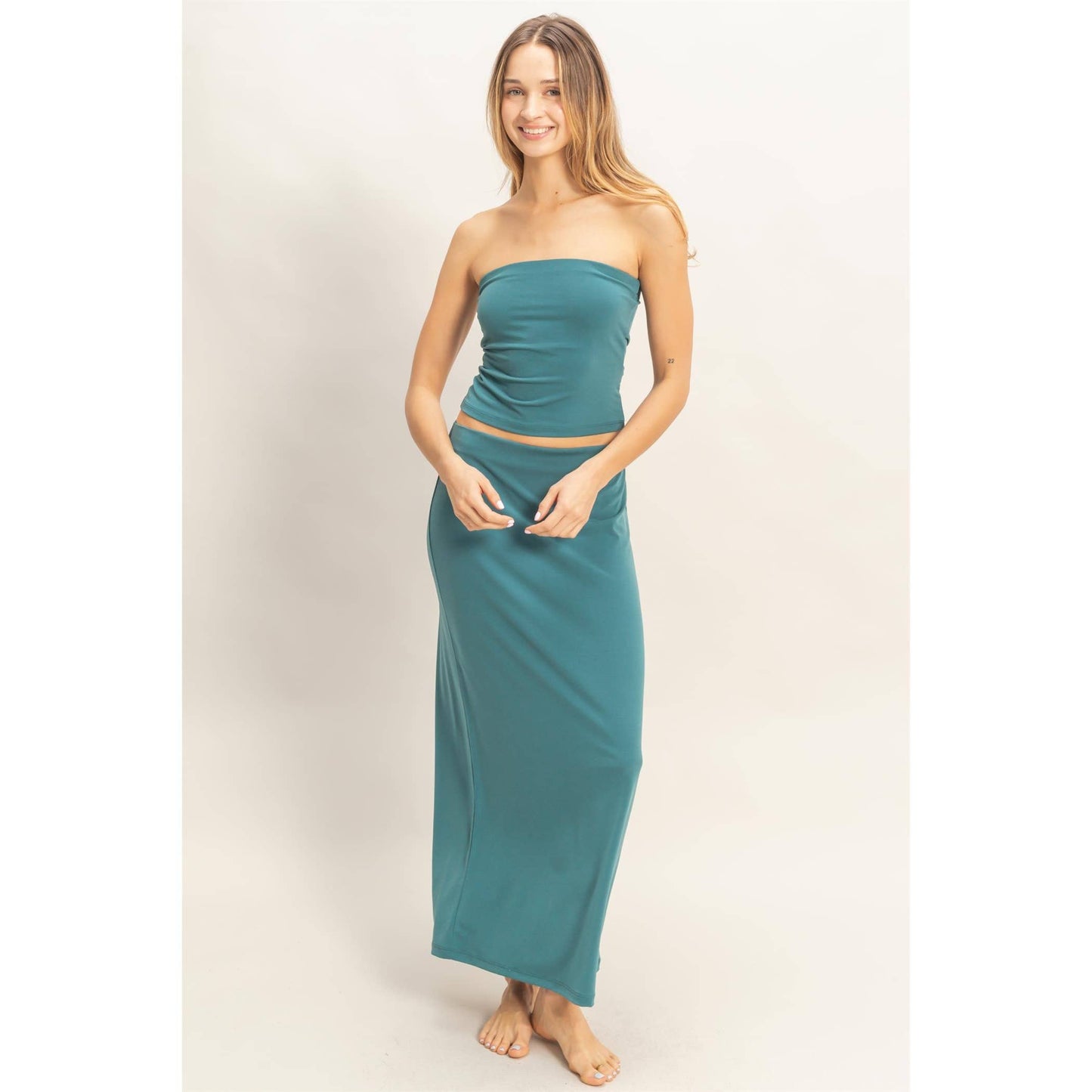 Tube Top And Maxi Skirt Set