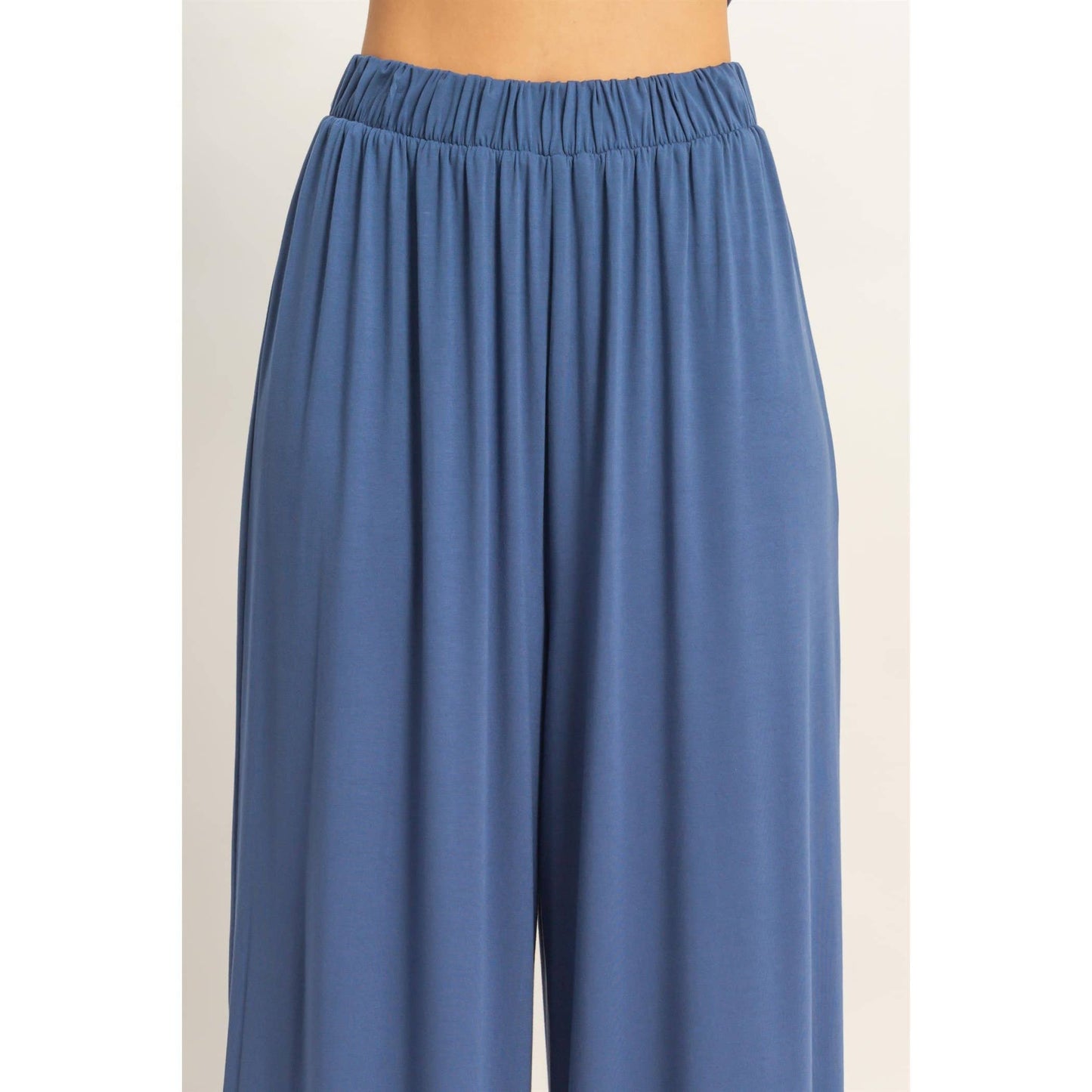 Short Sleeve Top & Wide Leg Pants Set
