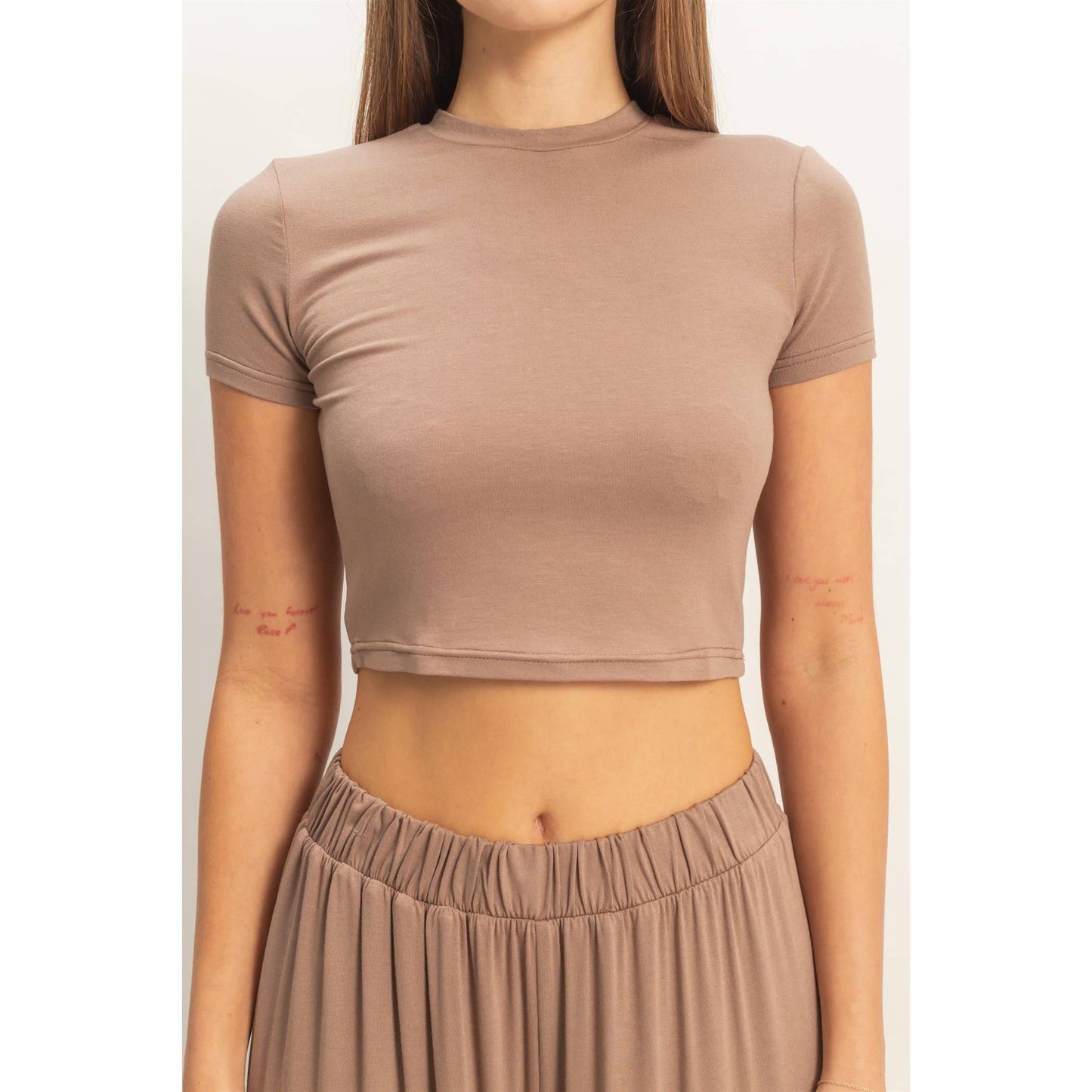 Short Sleeve Top & Wide Leg Pants Set
