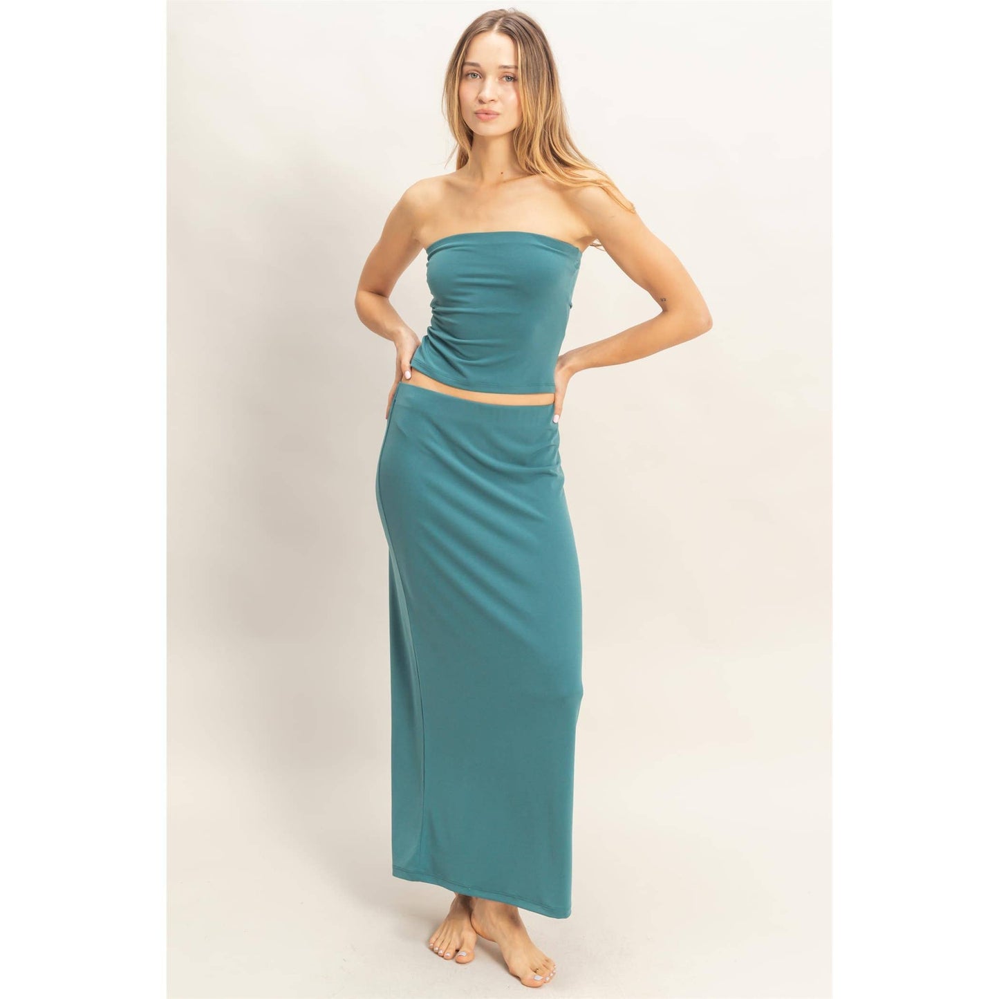 Tube Top And Maxi Skirt Set