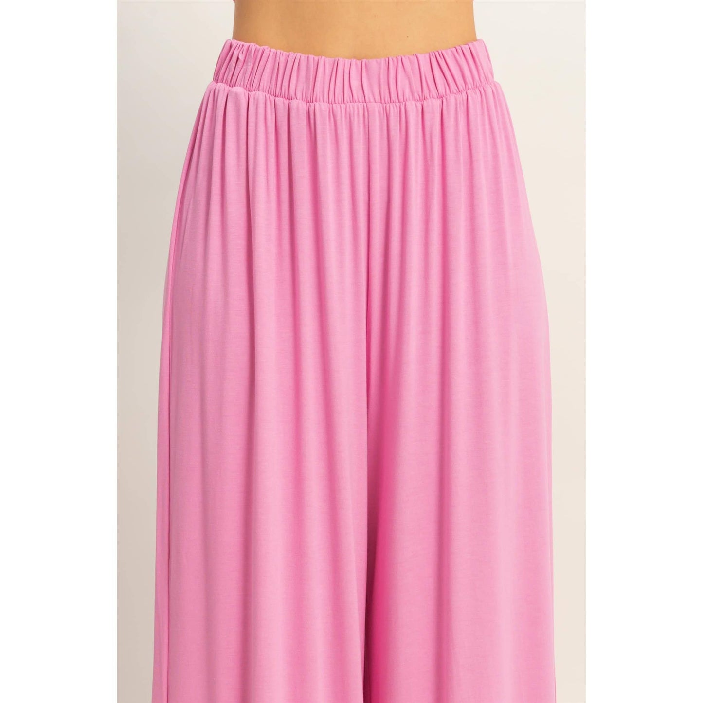 Short Sleeve Top & Wide Leg Pants Set