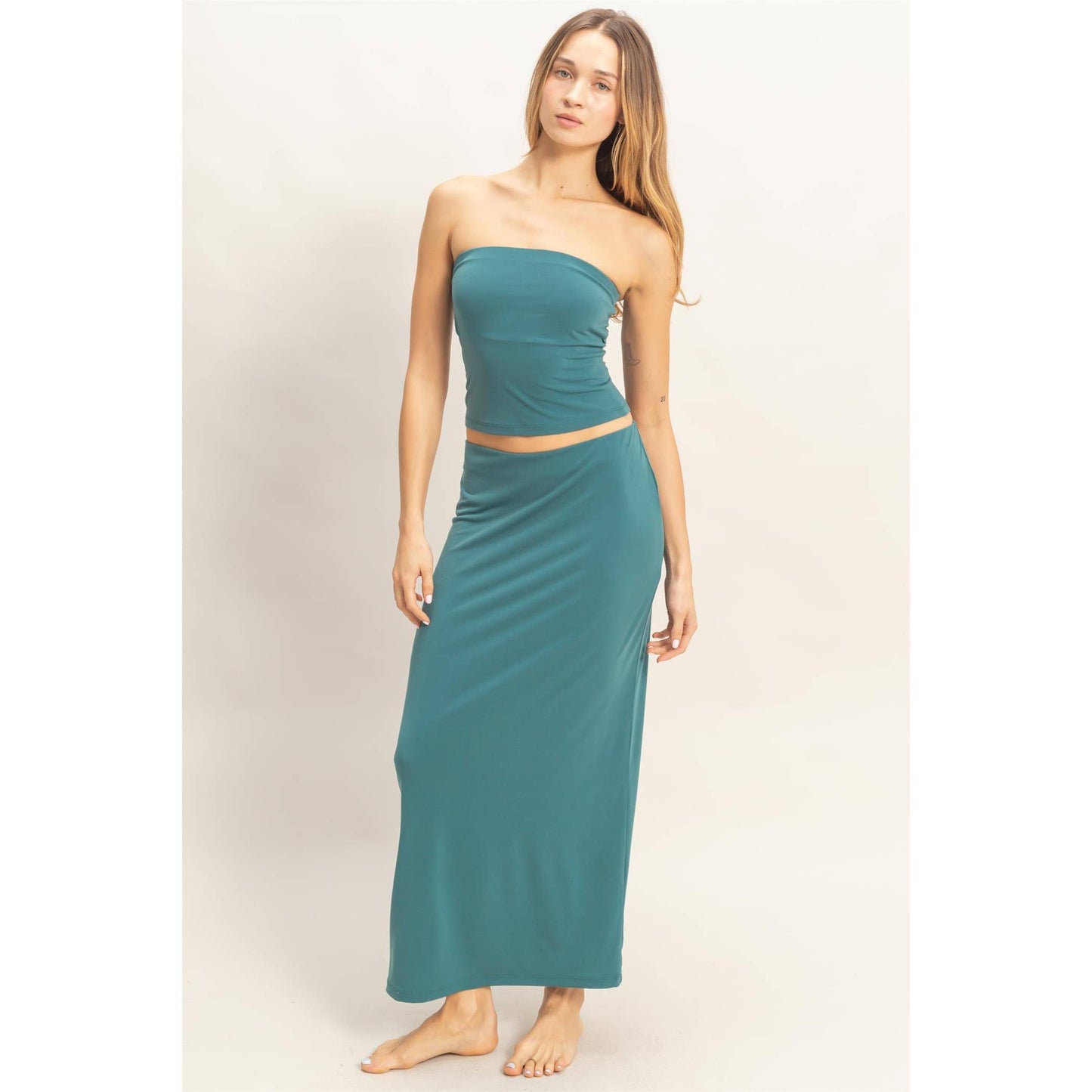 Tube Top And Maxi Skirt Set